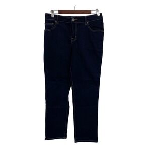 Bandolino‎ Mandie Womens Size 8 Jeans Dark Wash Straight Leg Cotton Blend